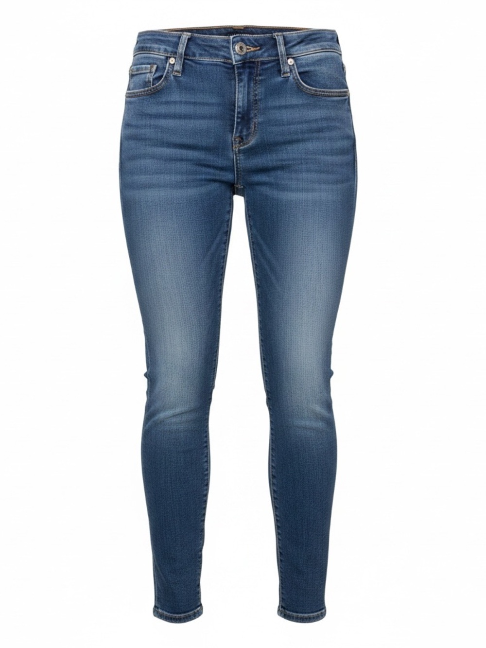 7 For All Mankind Women's Mid Blue Stretch Skinny Jeans Sz 29
